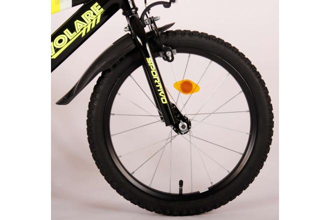 Volare Sportivo Kinderfahrrad - Jungen - 18 Zoll - Neongelb Schwarz