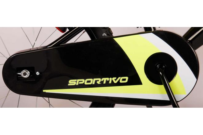 Volare Sportivo Kinderfahrrad - Jungen - 18 Zoll - Neongelb Schwarz