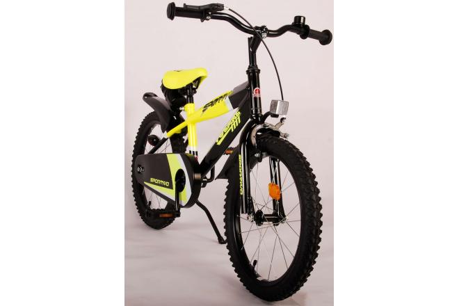 Volare Sportivo Kinderfahrrad - Jungen - 18 Zoll - Neongelb Schwarz