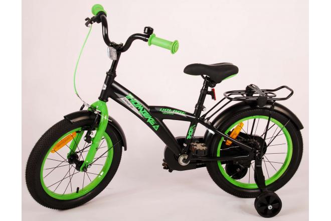 Volare Thombike Kinderfahrrad - Jungen - 16 Zoll - Schwarz Grün