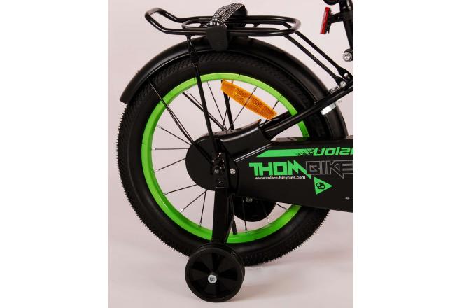 Volare Thombike Kinderfahrrad - Jungen - 16 Zoll - Schwarz Grün