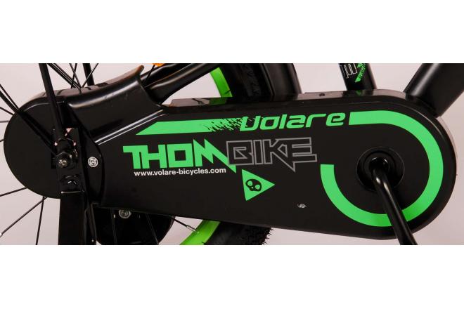 Volare Thombike Kinderfahrrad - Jungen - 16 Zoll - Schwarz Grün