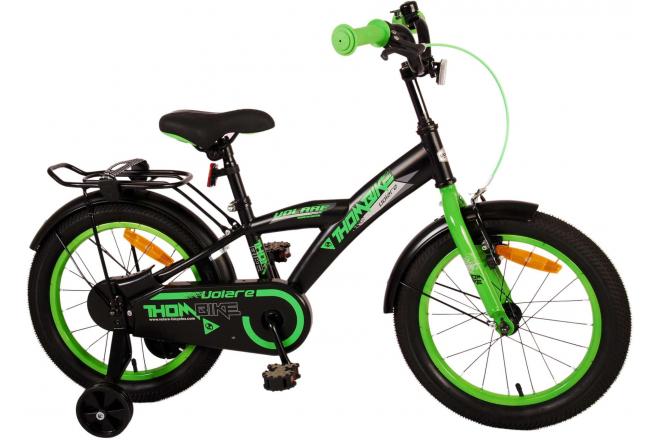 Volare Thombike Kinderfahrrad - Jungen - 16 Zoll - Schwarz Grün