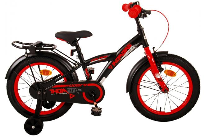 Volare Thombike Kinderfahrrad - Jungen - 16 Zoll - Schwarz Rot