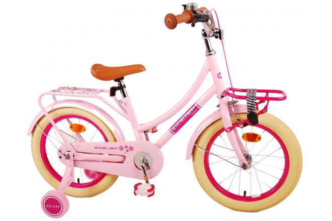 Volare Excellent Kinderfahrrad - Mädchen - 16 Zoll - Rosa - 95% montiert