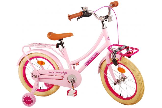 Volare Excellent Kinderfahrrad - Mädchen - 16 Zoll - Rosa - 95% montiert