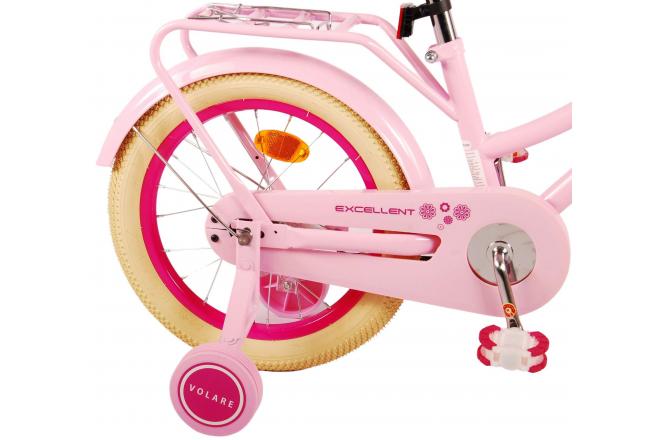 Volare Excellent Kinderfahrrad - Mädchen - 16 Zoll - Rosa - 95% montiert