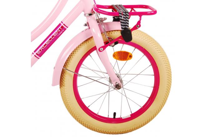 Volare Excellent Kinderfahrrad - Mädchen - 16 Zoll - Rosa - 95% montiert