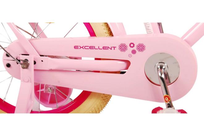 Volare Excellent Kinderfahrrad - Mädchen - 16 Zoll - Rosa - 95% montiert