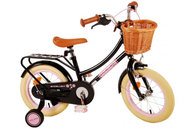 Volare Excellent Kinderfahrrad - Mädchen - 14 Zoll - Schwarz