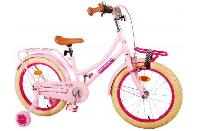 Volare Excellent Kinderfahrrad - Mädchen - 18 Zoll - Pink - 95% montiert