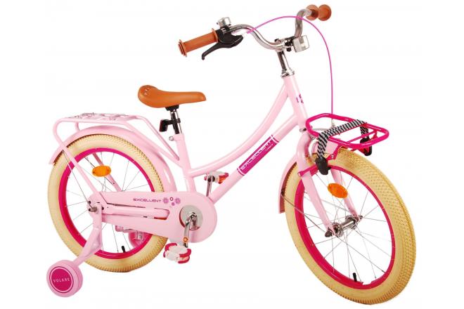 Volare Excellent Kinderfahrrad - Mädchen - 18 Zoll - Pink - 95% montiert