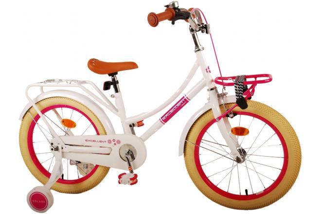 Volare Excellent Kinderfahrrad - Mädchen - 18 Zoll - Weiß - 95% montiert