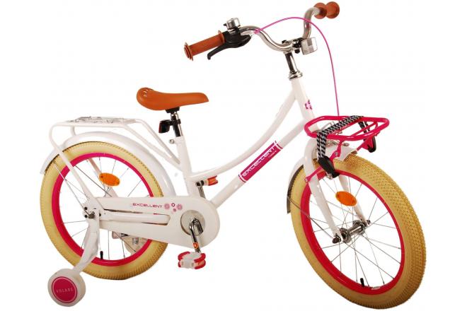 Volare Excellent Kinderfahrrad - Mädchen - 18 Zoll - Weiß - 95% montiert