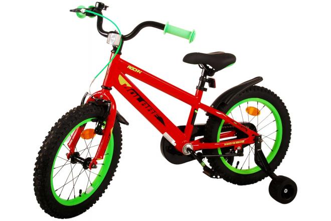 Volare Rocky Kinderfahrrad - Jungen - 16 Zoll - Rot