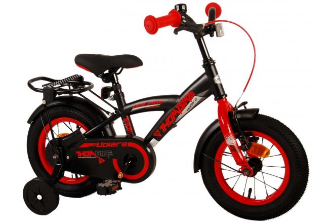 Volare Thombike Kinderfahrrad - Jungen - 12 Zoll - Schwarz Rot