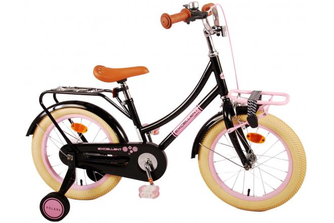 Volare Excellent Kinderfahrrad - Mädchen - 16 Zoll - Schwarz - 95% montiert