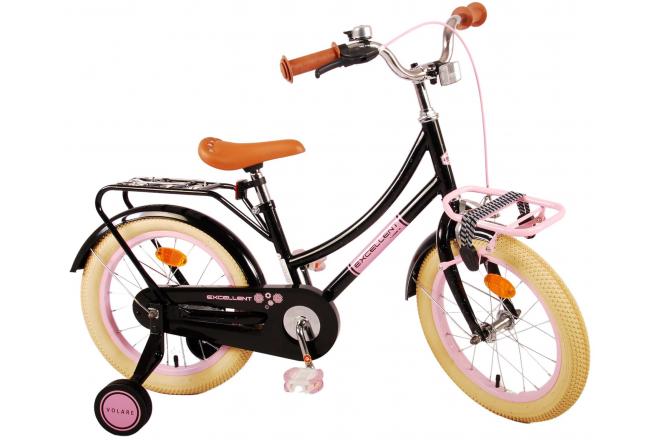 Volare Excellent Kinderfahrrad - Mädchen - 16 Zoll - Schwarz - 95% montiert