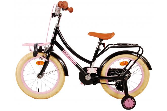 Volare Excellent Kinderfahrrad - Mädchen - 16 Zoll - Schwarz - 95% montiert