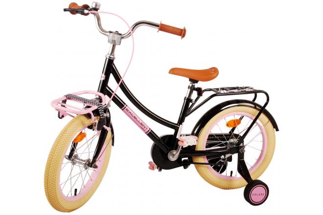 Volare Excellent Kinderfahrrad - Mädchen - 16 Zoll - Schwarz - 95% montiert