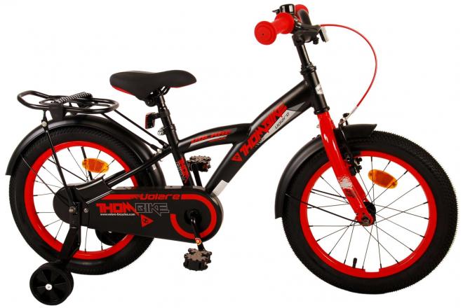 Volare Thombike Kinderfahrrad - Jungen - 16 Zoll - Schwarz Rot