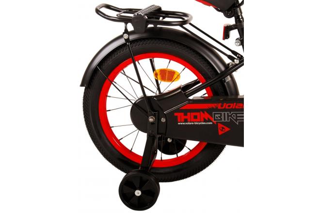 Volare Thombike Kinderfahrrad - Jungen - 16 Zoll - Schwarz Rot