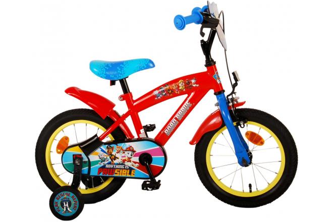 Paw Patrol Kinderfahrrad - Jungen - 14 Zoll - Rot/Blau