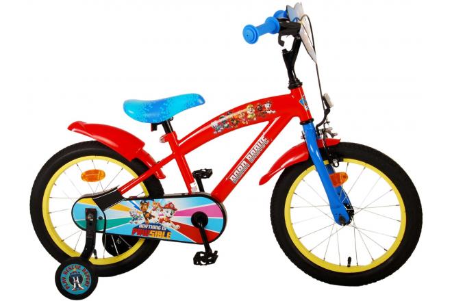 Paw Patrol Kinderfahrrad - Jungen - 16 Zoll - Rot Blau