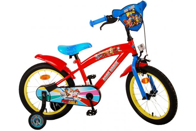 Paw Patrol Kinderfahrrad - Jungen - 16 Zoll - Rot Blau