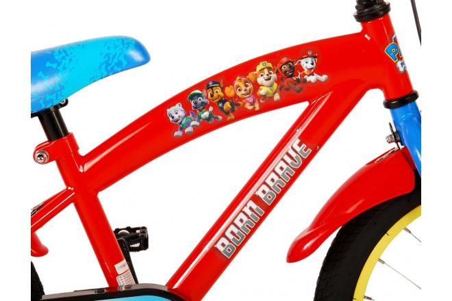 Paw Patrol Kinderfahrrad - Jungen - 16 Zoll - Rot Blau