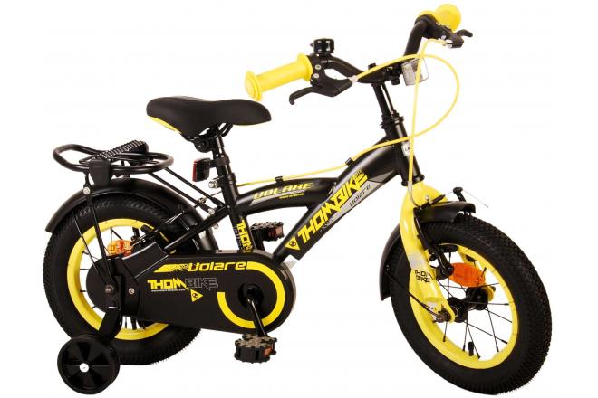 Volare Thombike Kinderfahrrad - Jungen - 12 Zoll - Schwarz Gelb - Zweihandbremsen