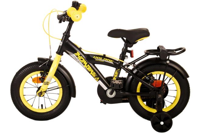 Volare Thombike Kinderfahrrad - Jungen - 12 Zoll - Schwarz Gelb - Zweihandbremsen