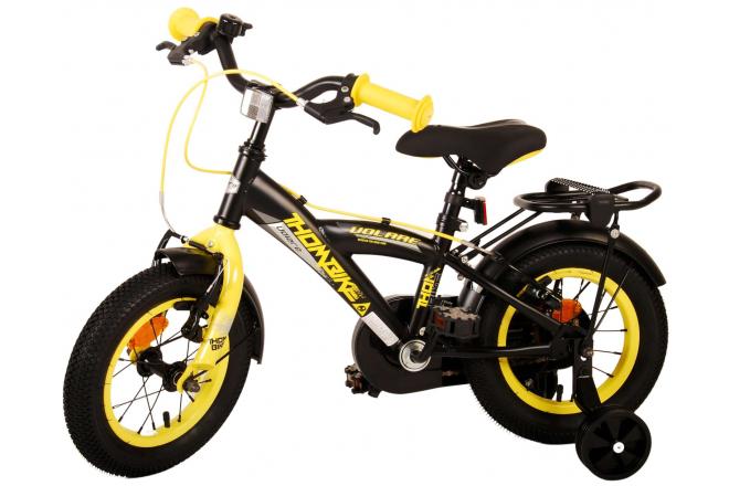 Volare Thombike Kinderfahrrad - Jungen - 12 Zoll - Schwarz Gelb - Zweihandbremsen