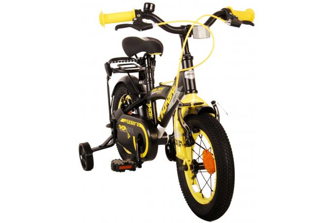 Volare Thombike Kinderfahrrad - Jungen - 12 Zoll - Schwarz Gelb - Zweihandbremsen