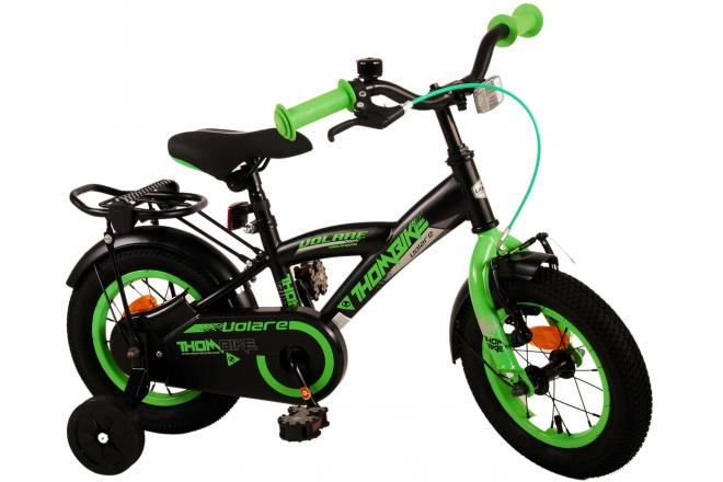 Volare Thombike Kinderfahrrad - Jungen - 12 Zoll - Schwarz Grün