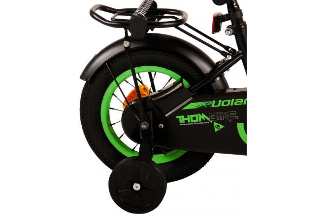 Volare Thombike Kinderfahrrad - Jungen - 12 Zoll - Schwarz Grün