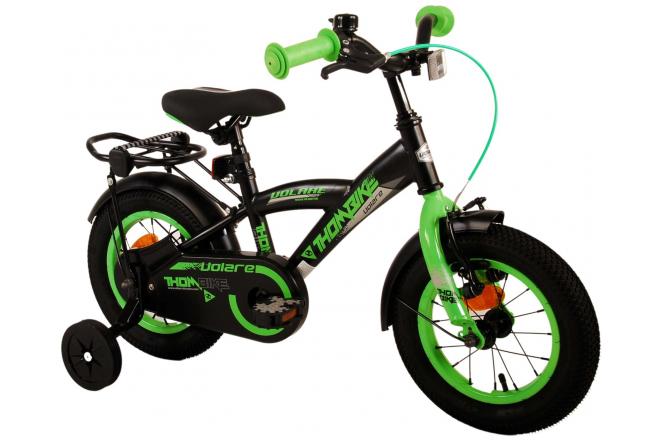 Volare Thombike Kinderfahrrad - Jungen - 12 Zoll - Schwarz Grün