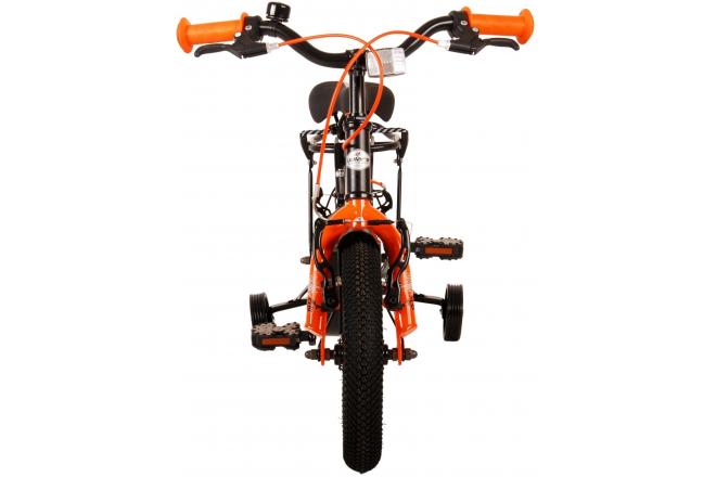 Volare Thombike Kinderfahrrad - Jungen - 12 Zoll - Schwarz Orange - Zweihandbremsen