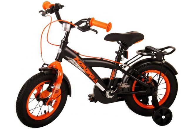 Volare Thombike Kinderfahrrad - Jungen - 12 Zoll - Schwarz Orange - Zweihandbremsen