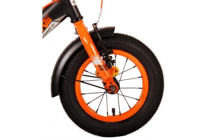 Volare Thombike Kinderfahrrad - Jungen - 12 Zoll - Schwarz Orange - Zweihandbremsen