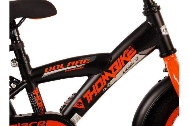 Volare Thombike Kinderfahrrad - Jungen - 12 Zoll - Schwarz Orange