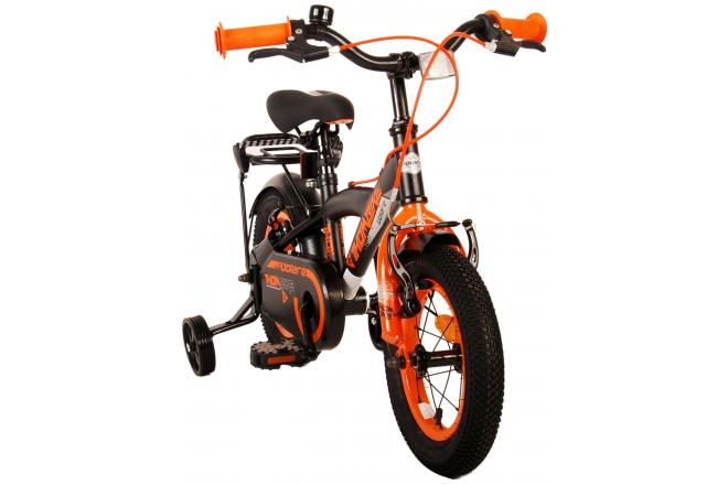 Volare Thombike Kinderfahrrad - Jungen - 12 Zoll - Schwarz Orange - Zweihandbremsen