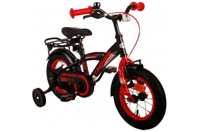 Volare Thombike Kinderfahrrad - Jungen - 12 Zoll - Schwarz Rot