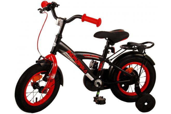 Volare Thombike Kinderfahrrad - Jungen - 12 Zoll - Schwarz Rot