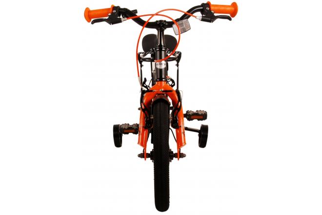 Volare Thombike Kinderfahrrad - Jungen - 14 Zoll - Schwarz Orange - Zweihandbremsen