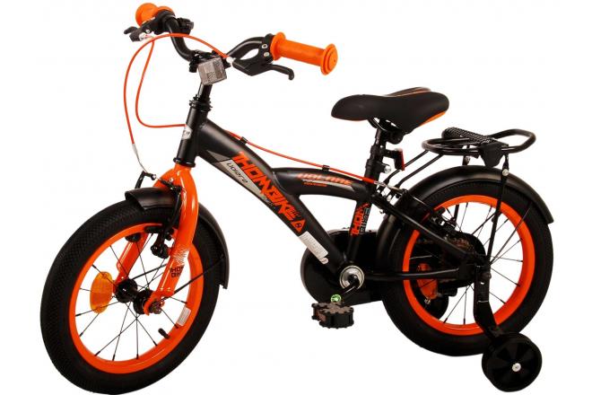 Volare Thombike Kinderfahrrad - Jungen - 14 Zoll - Schwarz Orange - Zweihandbremsen