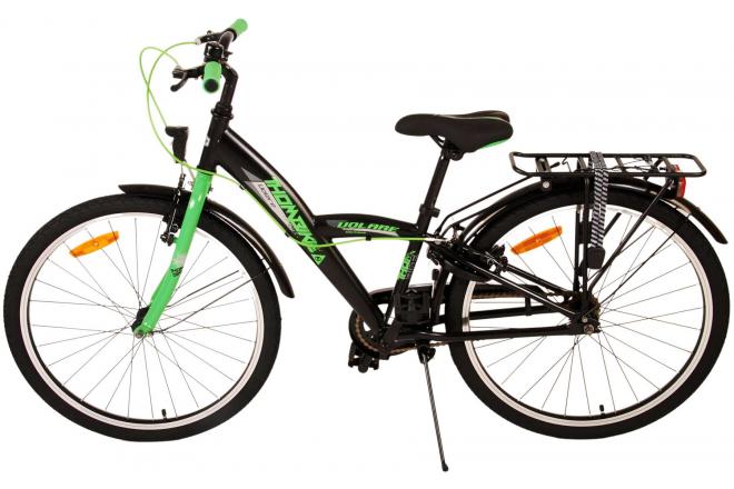 Volare Thombike Kinderfahrrad - Jungen - 24 Zoll - Schwarz Grün - Zweihandbremsen