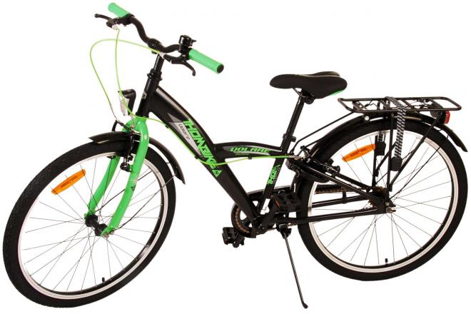 Volare Thombike Kinderfahrrad - Jungen - 24 Zoll - Schwarz Grün - Zweihandbremsen