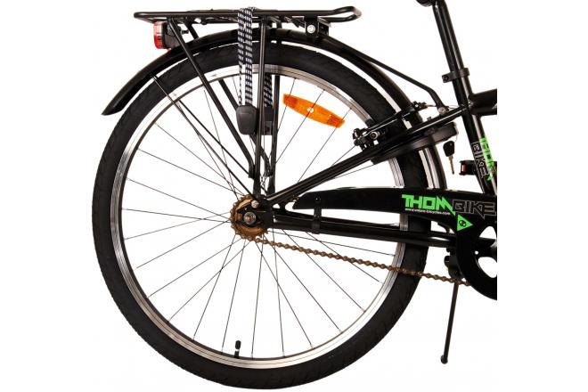 Volare Thombike Kinderfahrrad - Jungen - 24 Zoll - Schwarz Grün - Zweihandbremsen