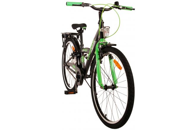 Volare Thombike Kinderfahrrad - Jungen - 24 Zoll - Schwarz Grün - Zweihandbremsen